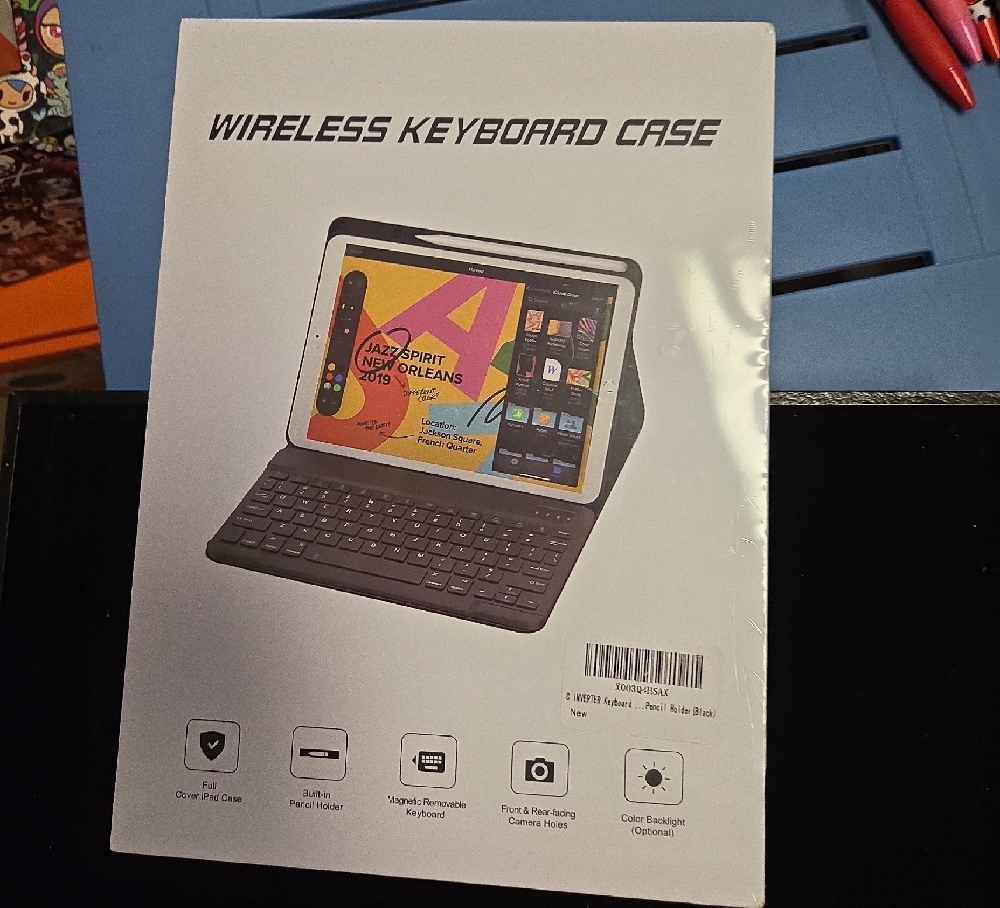 Wireless Keyboard Case for iPad - Black